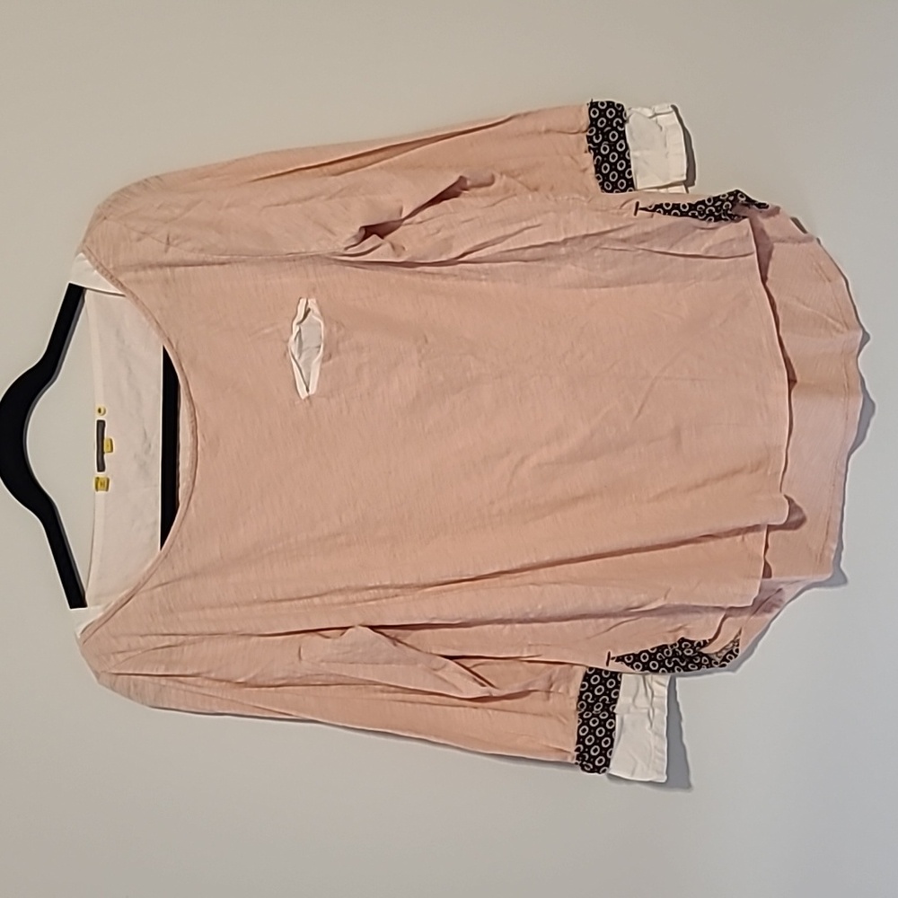 Anthropologie Little Yellow Button Long Sleeve  Size L